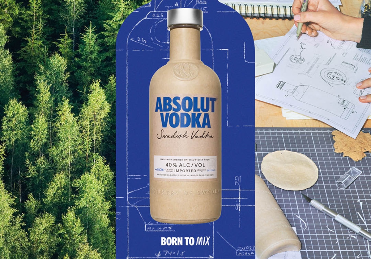 Absolut Vodka : révolution écologique avec la première bouteille en papier !