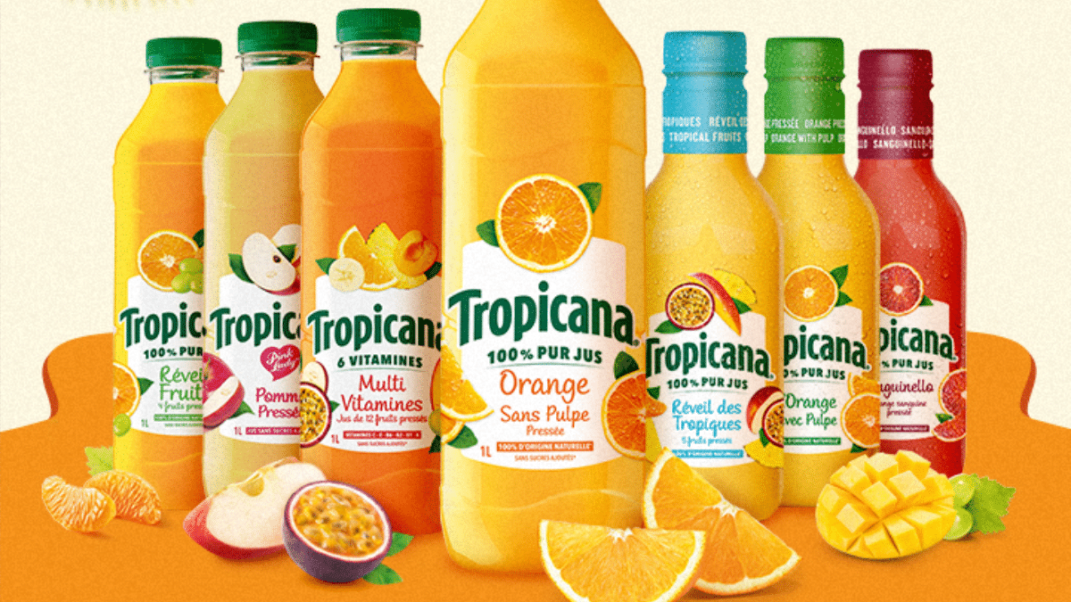 Les différents jus de fruits Tropicana