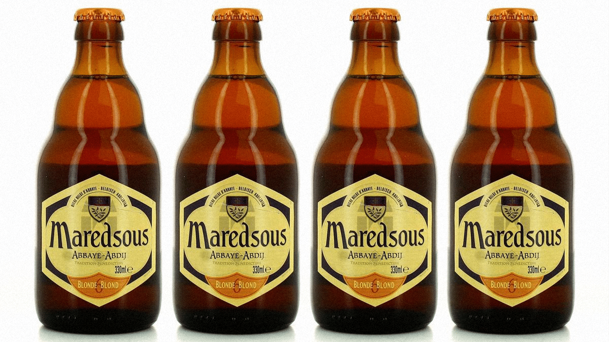 La bière blonde et brune Maredsous