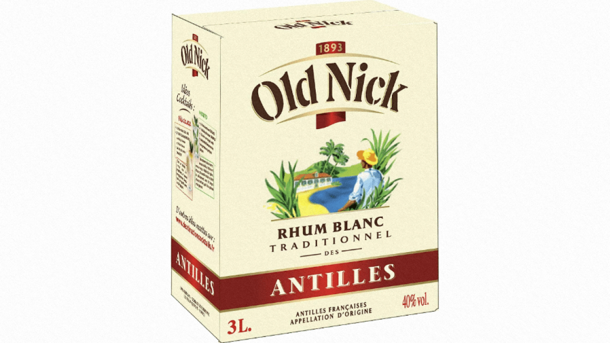 Old Nick - Rhum Blanc Grand - Martinique - Années 1960 - Bouteille Collection état Exceptionnel